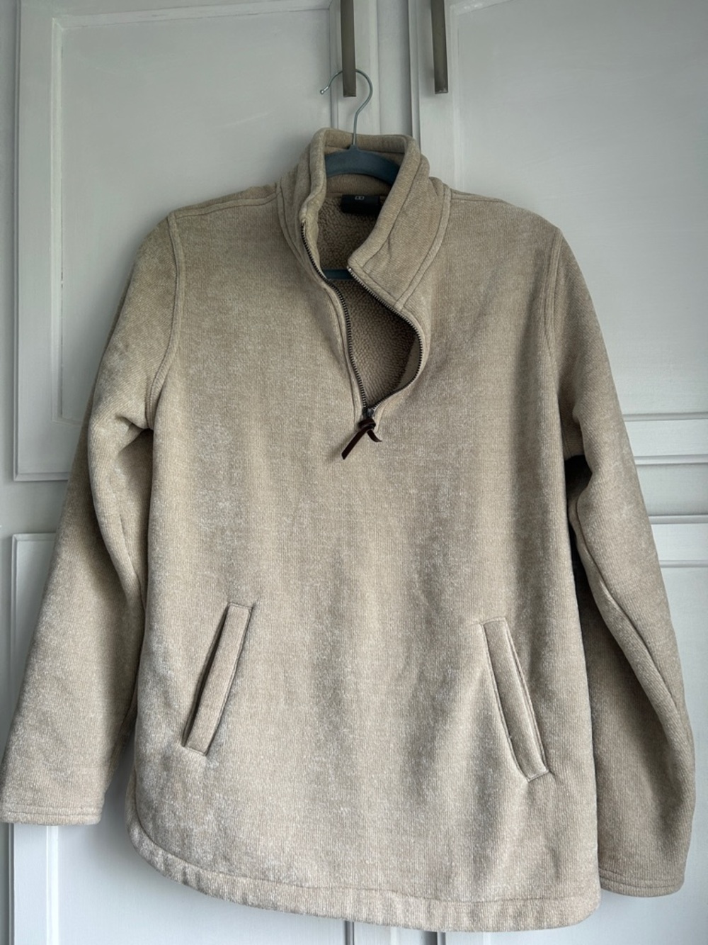 32 Degrees Beige Quarter-Zip Fleece Pullover